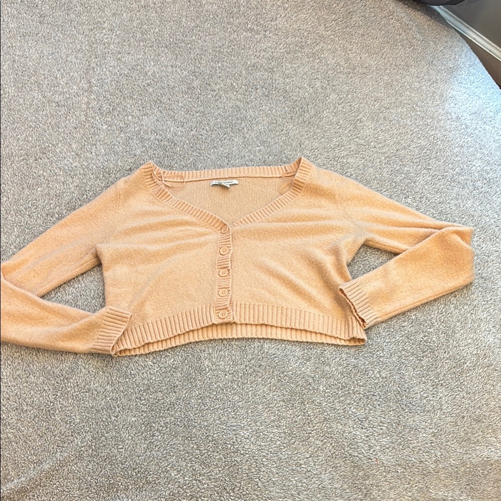 American Eagle Outfitters Peach Cardigan Sweater
